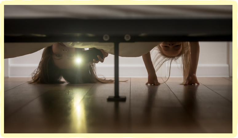 Girl Under Bed
