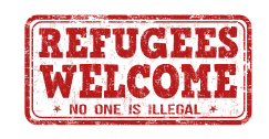 Refugee Welcome Sign
